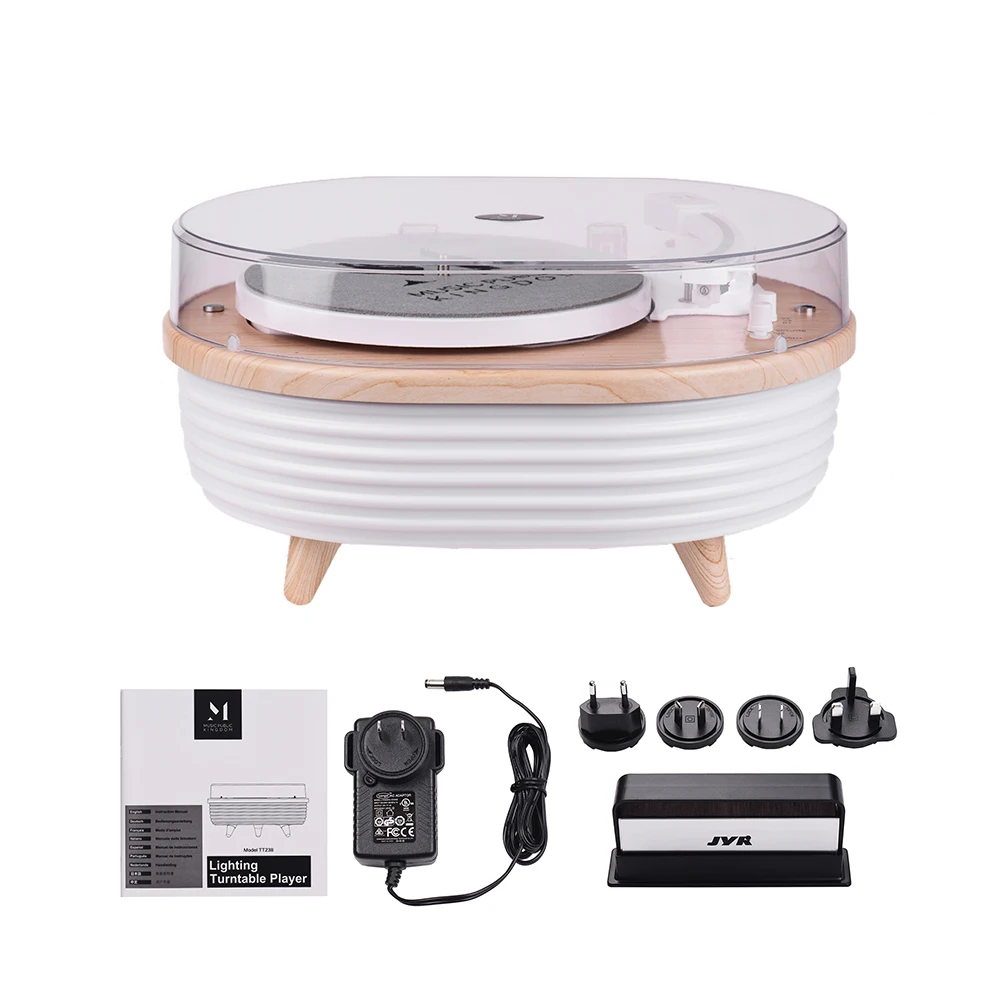

New Music Colorful Lighting Record Player BT Built-in Stereo Speaker with Volume Control RCA Output for 7/10/12 Inch Vinyl Parts