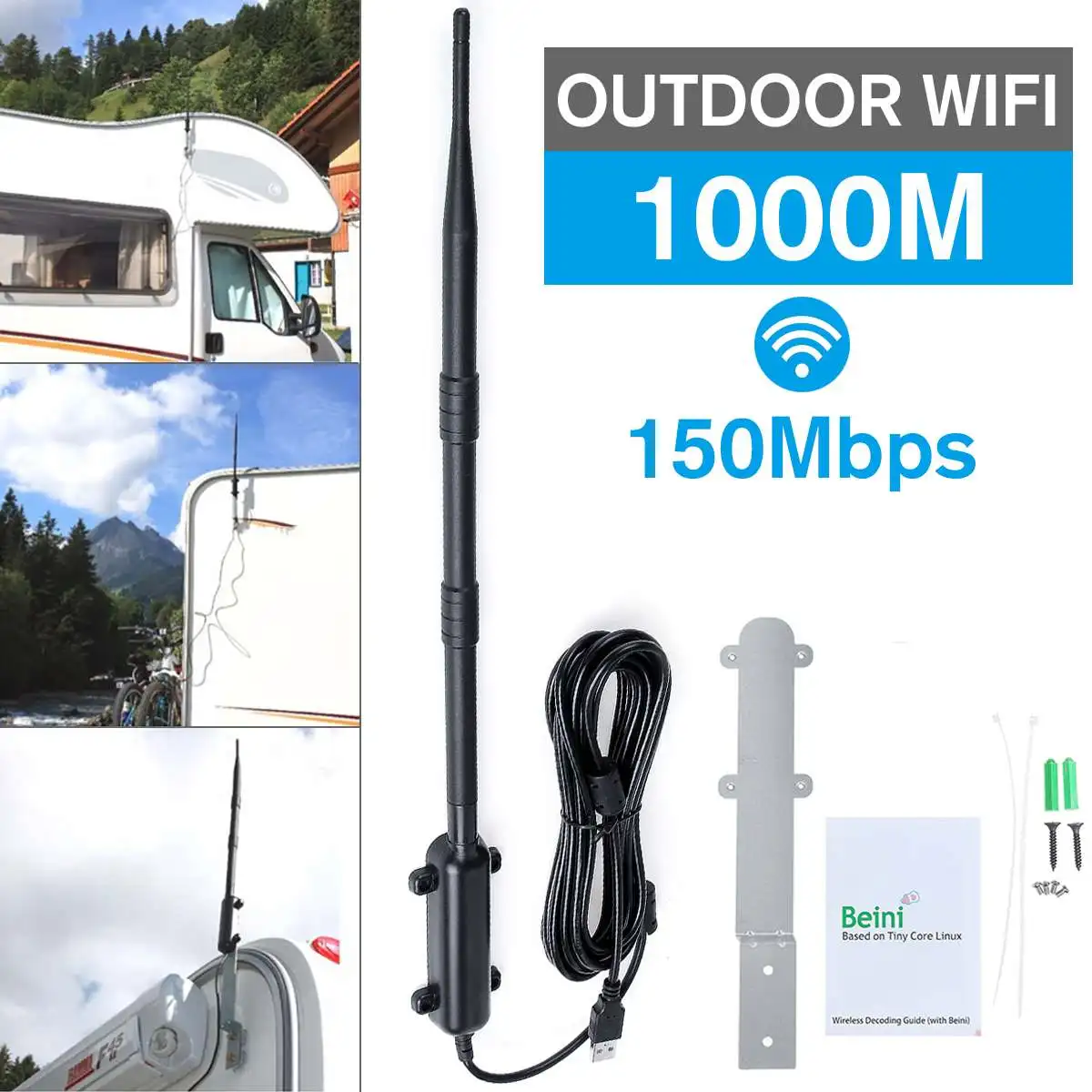 

Wifi Signal Booster 2.4Ghz 4W 802.11 Signal Extender 13dBi antenna Wifi Repeater Broadband Wifi Amplifiers for Wireless Router