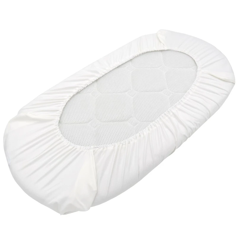 

2024 New Breathable Cradle Moses Basket Oval Rectangle Pad Sheet Stretchy Baby Fitted Bassinet Sheet Mattress Cover Crib Bed