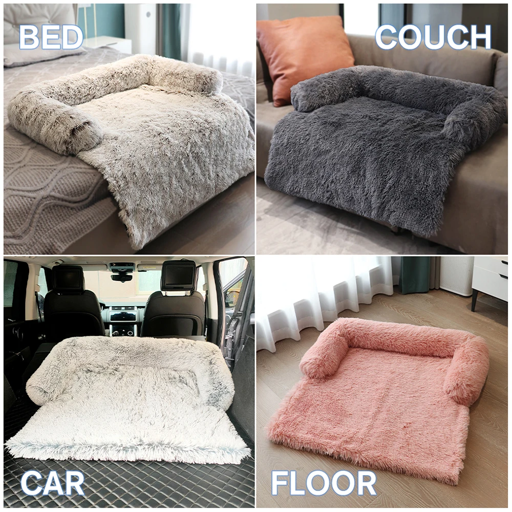 

Large Dog Sofa Bed Removable Cover Dog Couch Bed Washable Plush Dogs Kennel Winter Warm Sleepping Pets Nest Cushion Dog Sipplies