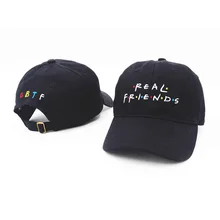 Новая дамская бейсбольная кепка с надписью «REAL FRIENDS», повседневная Кепка для дикого папы, Мужская кепка Skully