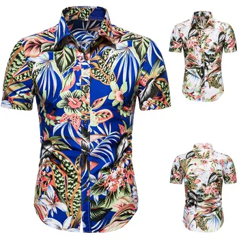 

Men's Summer Fashion Printed Short Sleeve Shirt Stylish And Comfortable Top M-3XL Plus Size Hawaiian Shirts гавайская рубашка