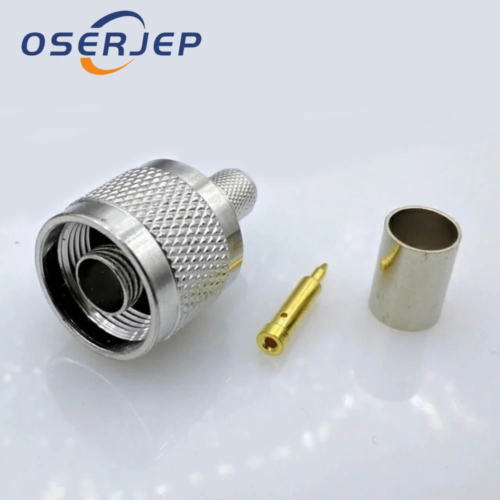 10pcs/lot N Connector N-Type Male Connector RF Coaxial Connector RG58 Coaxial Adapter N-J-3 for mobile booster