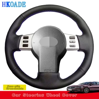 

DIY Hand stitched Car Steering Wheel Cover For Nissan 350Z 2003-2009 Infiniti FX FX35 FX45 2003-2008 Black Genuine Leather