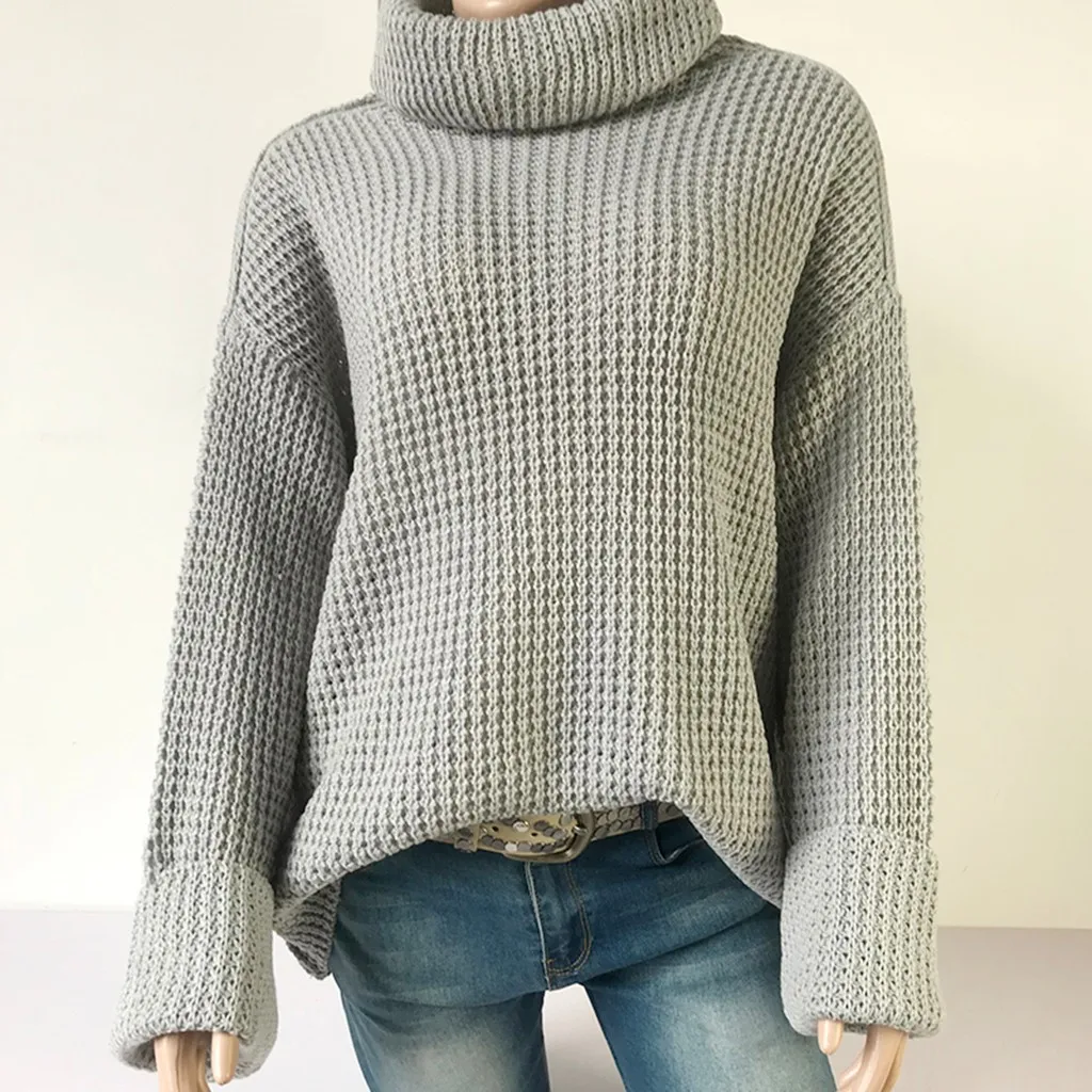 Jaycosin зимний свитер для женщин водолазка негабаритных толстых игл с высоким воротником пуловер теплый зимний топ pull femme одежда 10