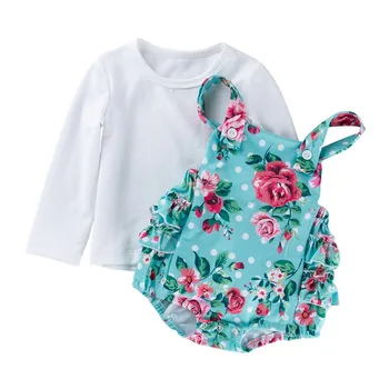 

Infant Baby Boy Baby Girl Floral Long Sleeve Belly T-Shirt комбинезон детский