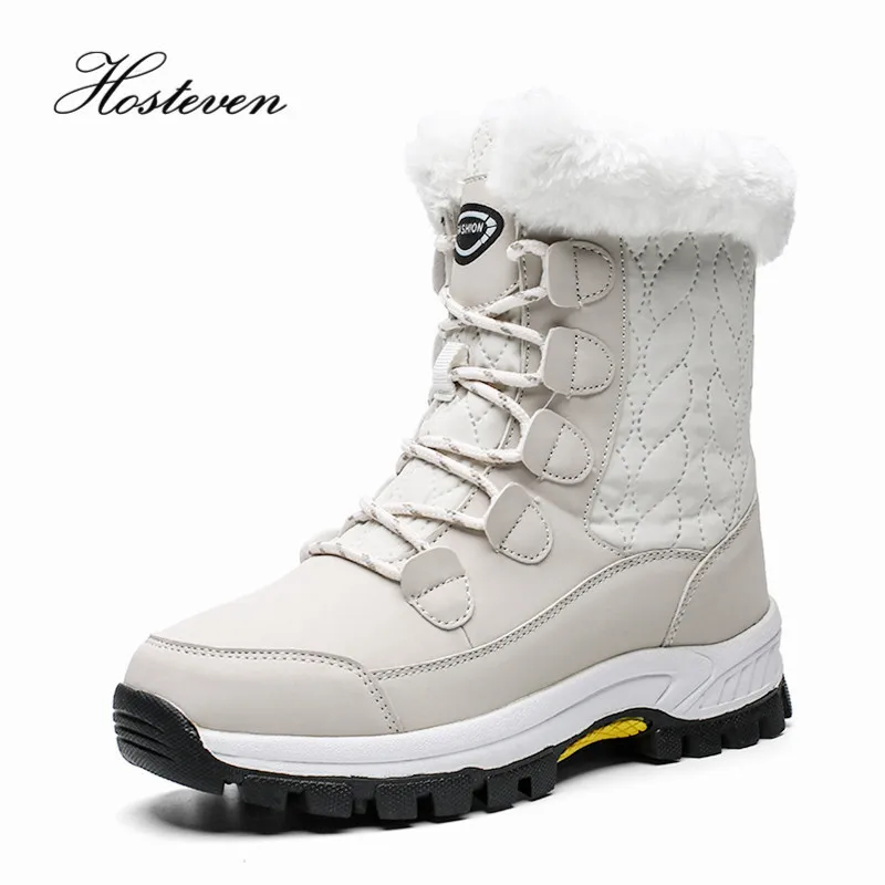 

Hosteven Winter Thick Warm Snow Boots Boots Female Woman Shoes Cold High Cotton Winter Shoes Boots