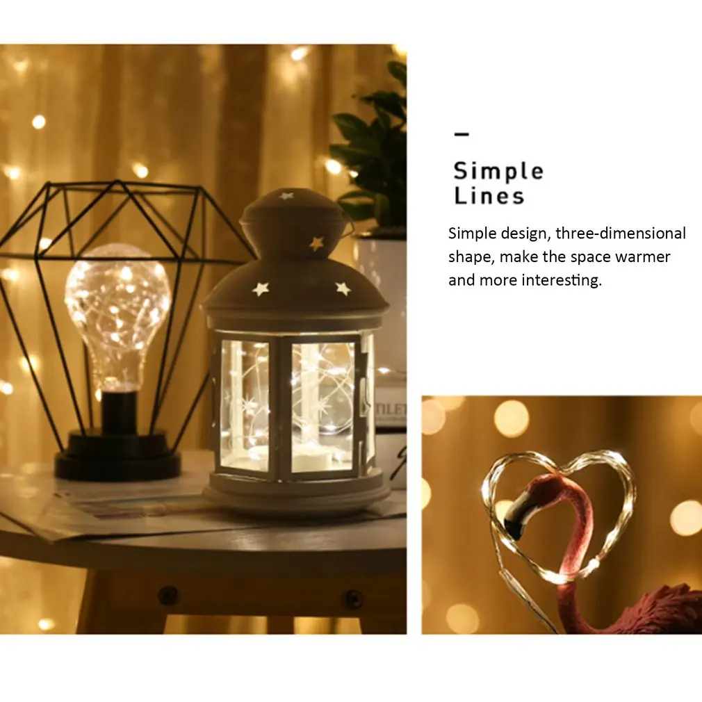 Indoor Light Fixture Led Copper Light String Colorful Light String Usb Button Copper Wire Light String Light