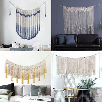 

2019 Home Decoration Wall Hanging Handmade Cotton Braided Tapestry Bohemian Wall Decoration Sofa Background Hanging Tapestries