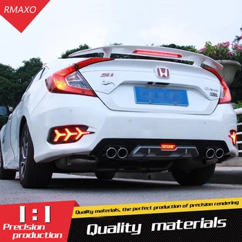 

For Honda 16 Civic Body kit bumper rear lip rear spoiler For Civic Rear spoiler ABS Rear Bumper Diffuser Bumpers Protector