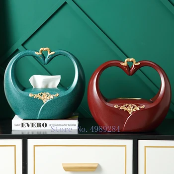 

Creativity Resin Tissue Box Apple Abstract Desktop Storage Organization Drawer Sort Out Home Use Living Room Desktop Decoration