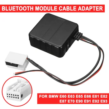 

12V For BMW E60-E66 E70 E82 E87 E90 E92 Car bluetooth 5.0 Module AUX Cable Adapter Audio Radio Stereo AUX-IN Plastic