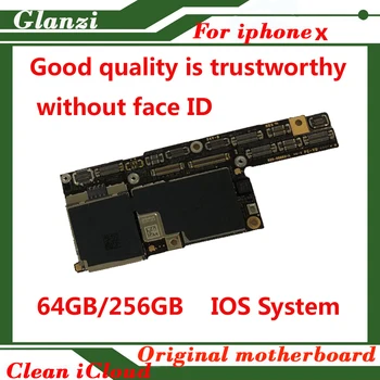 

for iphone x clean icloud motherboard with IOS System 64gb 256gb full chips mainboard without face ID top quality logic board