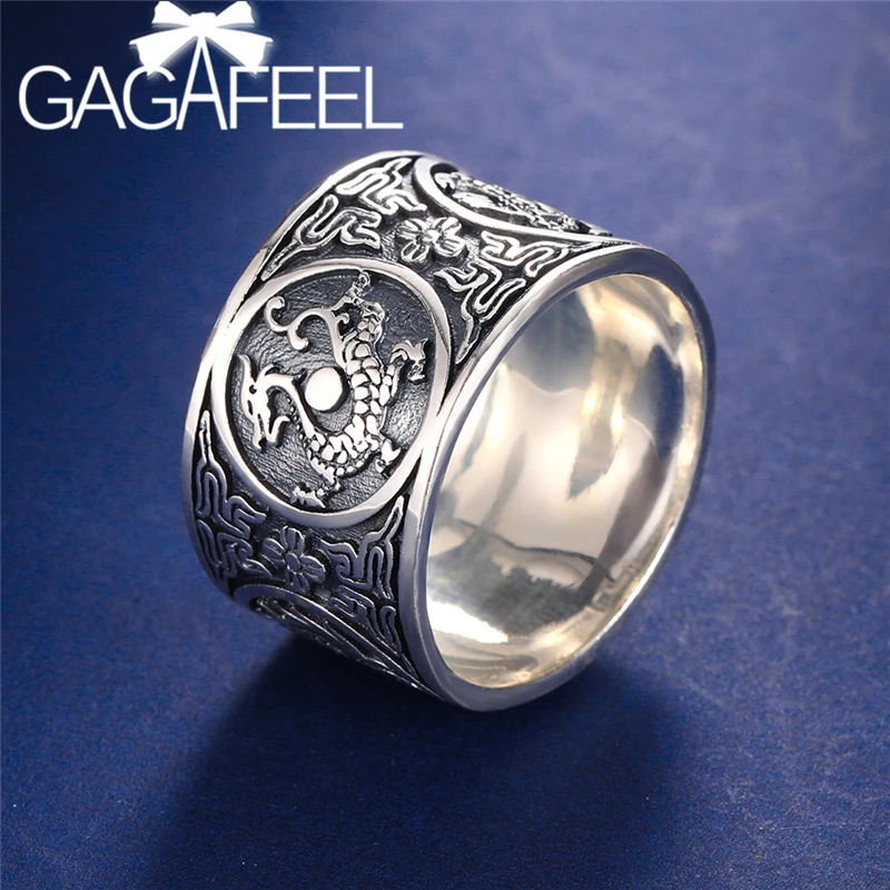 GAGAFEEL Винтажное кольцо для рукоделия с веревкой унисекс гравировкой дизайн