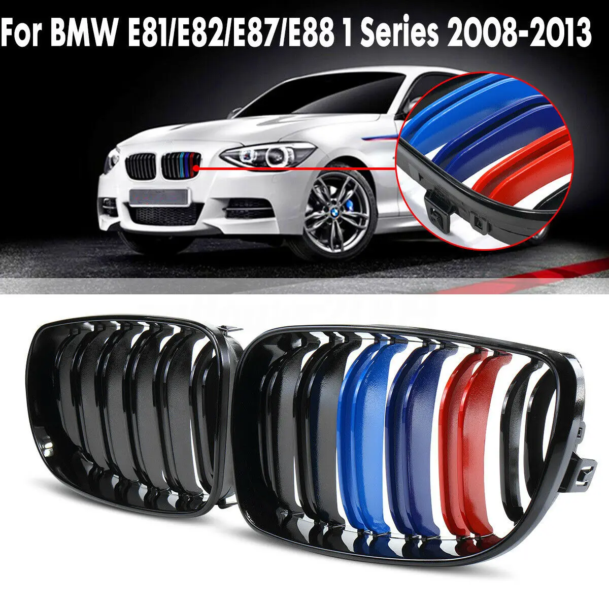Для BMW 1 серии E81 E87 2008 2009 2010 2011 Автомобильный передний бампер решетка гриль крышка