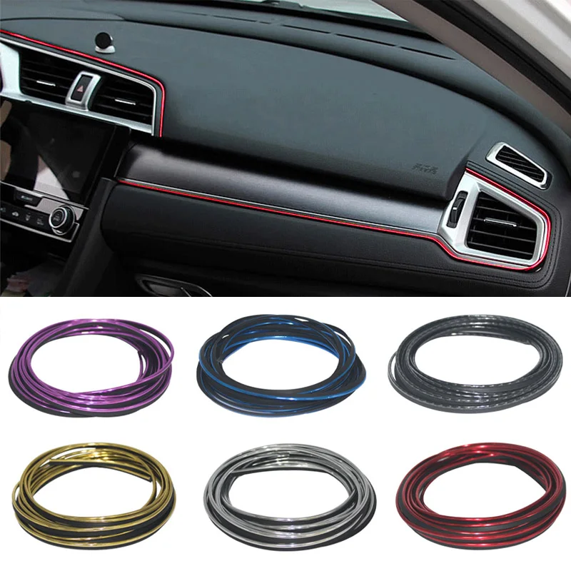 Car Decoration Flexible Stripe styling 5M DIY Moulding Decor Plated Trim Strip Protection Scratch Protector | Автомобили и