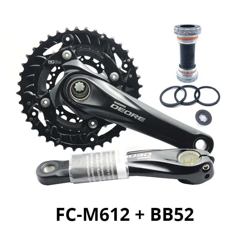 DEORE FC M612 m610 шатун 175 мм шатун 22T 32T 40T цепь с BB52 Нижний Кронштейн 10/30 скорость MTB горный велосипед звездочка - Цвет: FC-M612 With BB