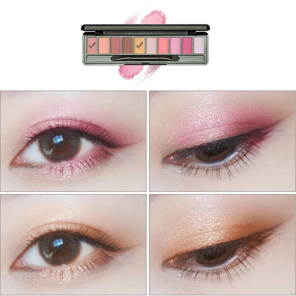 Hot Professional 10Color Eyeshadow Palette Shimmer Glitter Eye Shadow Powder Palette Matte Eyeshadow Cosmetic Makeup Beauty10.30