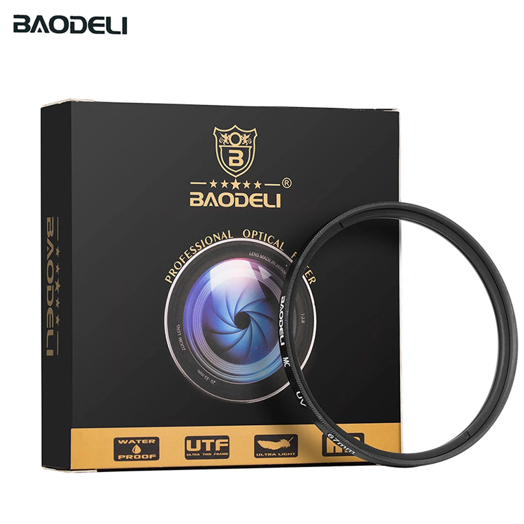 BAODELI Mc УФ фильтр с многослойным 37 40,5 43 46 49 52 55 58 62 67 72 77 82 мм для объектива Canon T6 Eos M50 M6 1200 D Nikon 5300 sony аксессуары - Цвет: MC UV 10-Layer