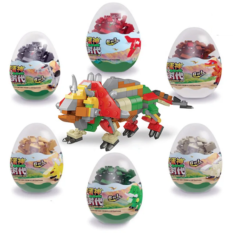 Twisting Egg Building Block Childre Toy Children's Dinosaur Twist Egg Assembly Small Particle Assembly To Enhance Intelligence