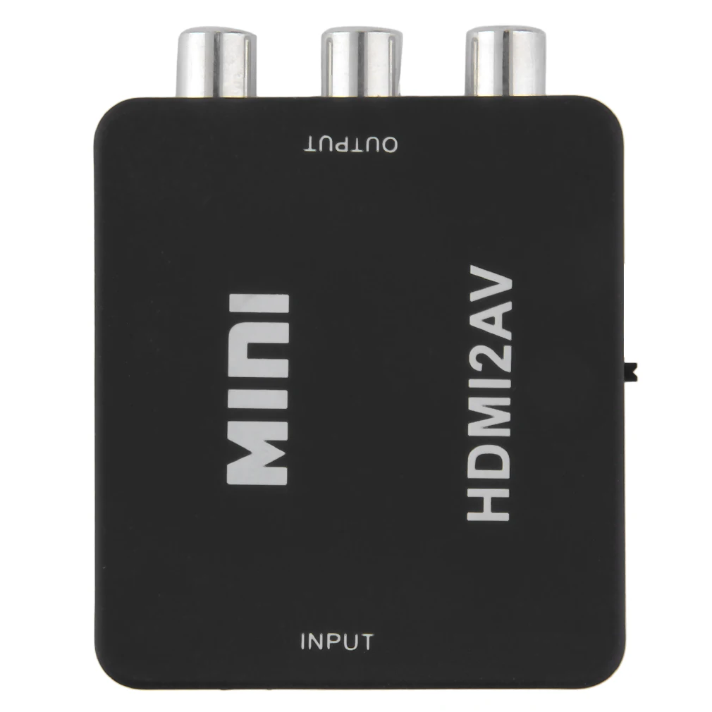 1 комплект черный Мини 1080P HDMI к RCA Аудио Видео AV CVBS адаптер конвертер для HDTV Прямая поставка