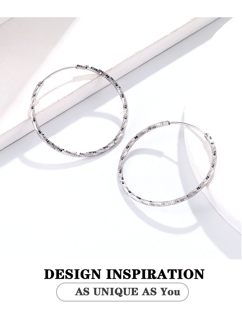 Somi l ia 100% 925 Sterling Silver 30-50mm Big Circle Hoop Earring for Woman Fashion Simple Classic 925 Silver Fine Jewelry Gift