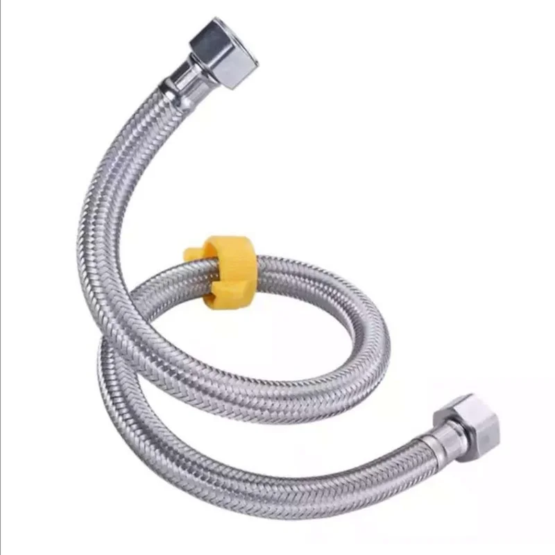 304 Stainless Steel Wire Braided Pipe Explosion-proof Hot and Cold Water Inlet Hose Faucet Toilet Tank Water Heater Inlet Pipe