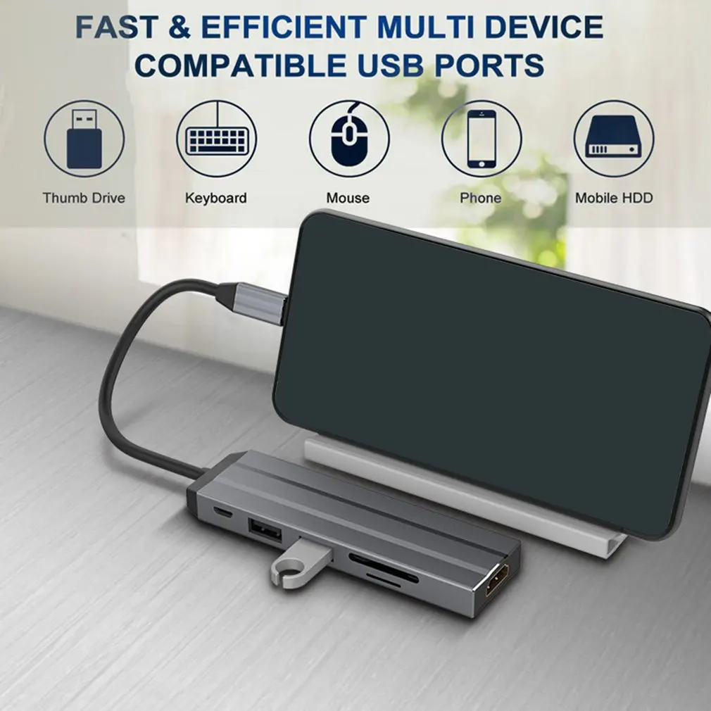 USB C концентратор USB-C HDMI адаптер Thunderbolt RJ45 3 концентратор USB для MacBook samsung Dex Galaxy S10/S9 USB-C