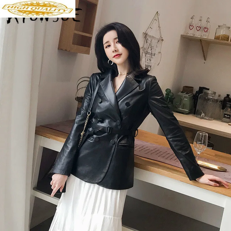 

Real Leather Jacket Women Clothes 2019 Sheepskin Coat Genuine Leather Jacket Korean Women Windbreaker Veste Femme JC907 YY2144