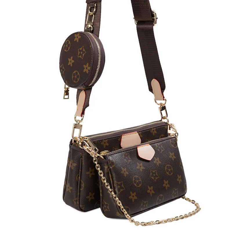 

2020 New Shoulder Underarm Bag Broadband Messenger Bag Small Bag Presbyopia Three-piece Set Mother-in-law Bag
