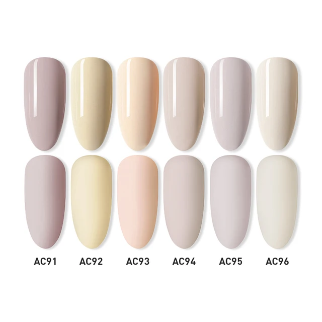 Beautilux Gel Nail Polish Lot Soak Off UV LED Semi Permanent Nails Gels Kit Lacquer Nail Art Design Varnish Wholesale Set of 6 AC91-96