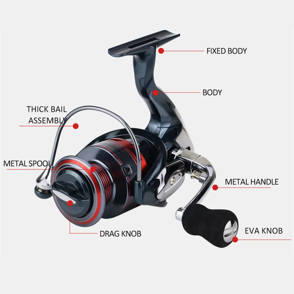 

13+1BB Spinning Fishing Reel Metal XS1000-7000 Series Full Spinning Reel 14axis Fishing Reels Fishing Gear Spincast Reel New
