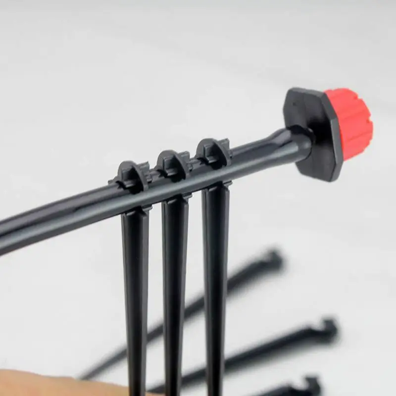 HLZS-50PCS Drip Irrigation Emitters Adjustable Micro-Bubbler+ 50PCS Stake Support 1/4 inch Hose Greenhouse Patio Garden Flower
