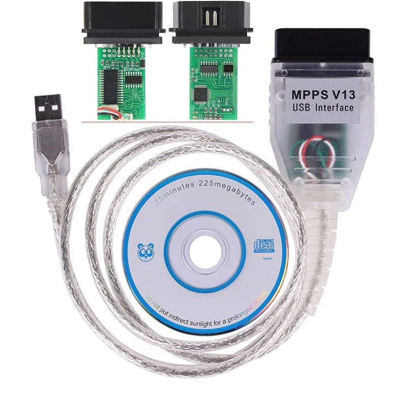 MPPS V16 A+++ качество ECU чип тюнинг MPPS V16 для EDC15 EDC16 CHECKSUM MPPS V13 кабель ECU Инструмент для прошивки ECU Flasher - Цвет: mpps v13 cable