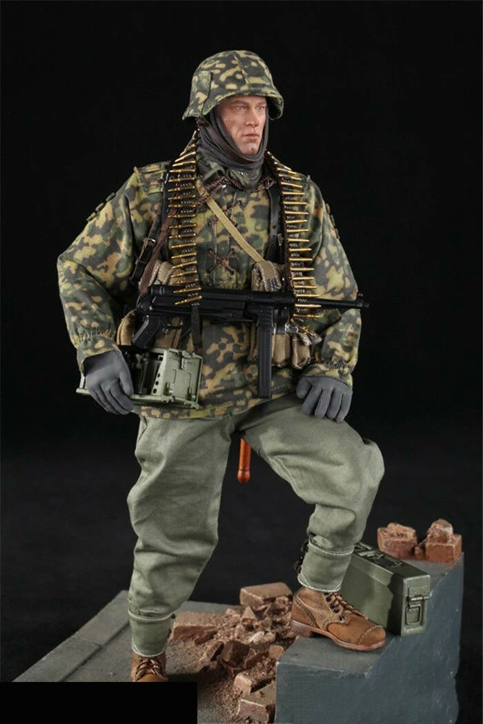 

Full set Toy D80125 1/6th WWII German Panzer Division MG34 Gunner solider Figure Collection