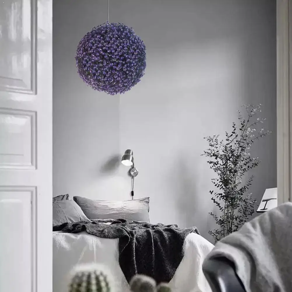 

New 20CM/30CM Diameter Artificial Lavender Grass Ball Home Decor Simulation Store Hanging Flower Wall Decoration Plant Plas V1Y5