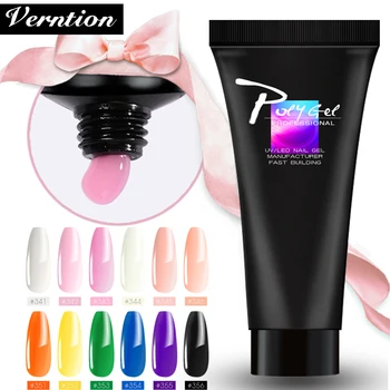 

Crystal Nude Color Poly Gel Acrylic White Clear French Quick Extension Nail Art Polygel UV Gel Jelly Lak Nail Tips Manicure Nail