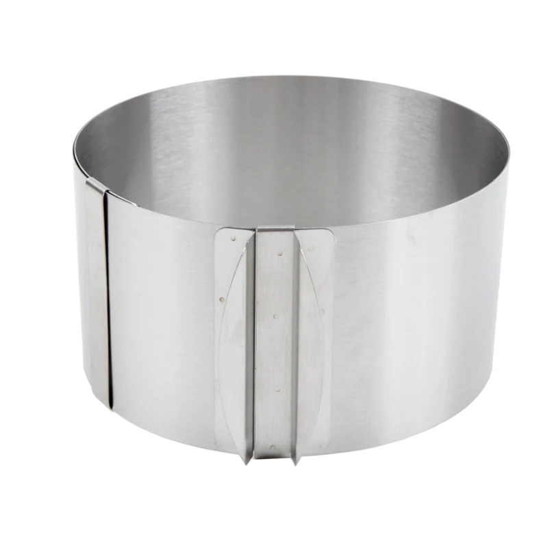 Adjustable Stainless Steel Cricle Baking Cake Mould 16-30cm Round Mousse Ring Mold Layer Slicer Cutter,Cake Decorating Tools