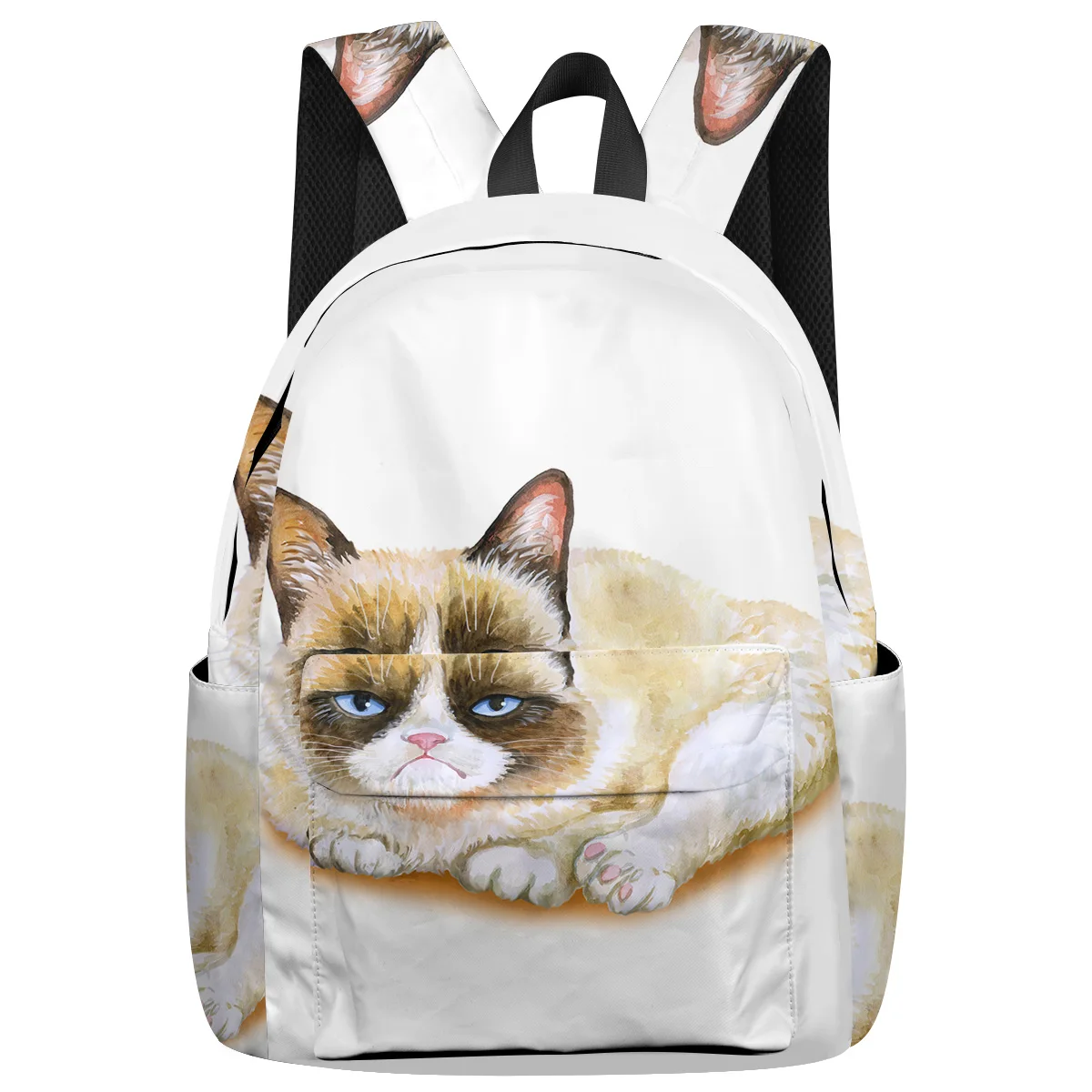 

WHEREISART Cartoon Animal Cat Backpacks Junior High School Student Multipurpose Daypacks Notebook Backpack Water Resistant