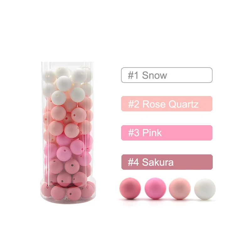 15mm 20pcs/Lot Silicone Beads Loose Baby Fashion Teething Beads Baby Teether Safe Food Grade Nursing Chewing Diy Toy