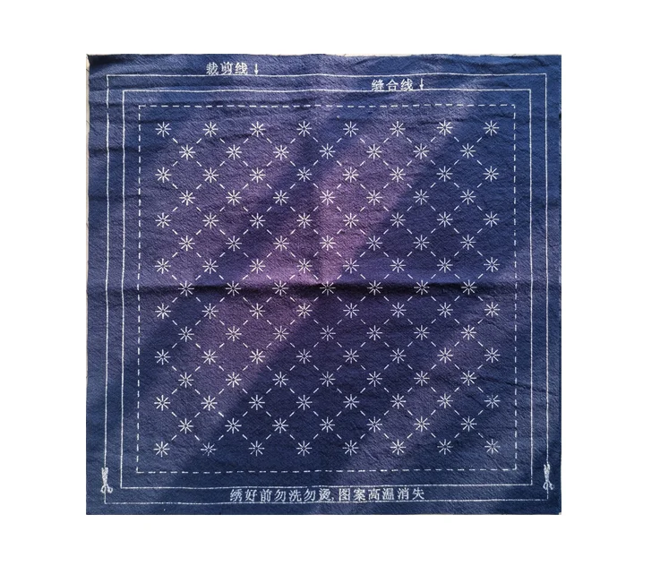 Classic Japanese Style Blue Sashiko Sampler Pre-Printed Sashiko Fabric Heat  Erasable Flower Towel - AliExpress