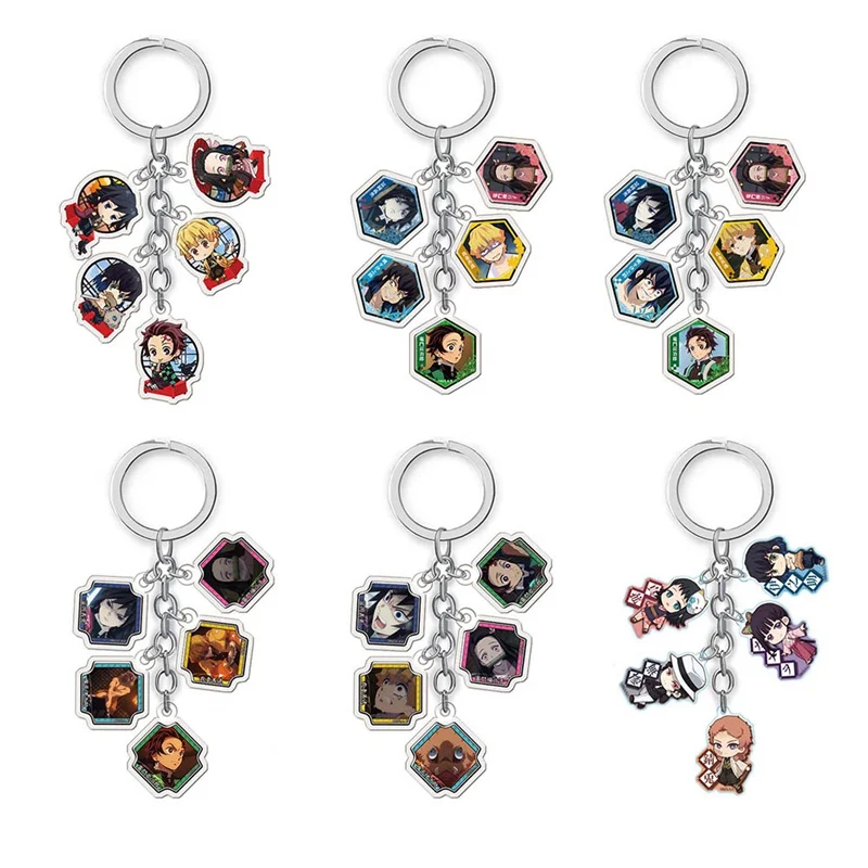 

Anime Key Chain Lovely Demon Slayer: Kimetsu no Yaiba Acrylic Keychain Keyring Cute Pendant