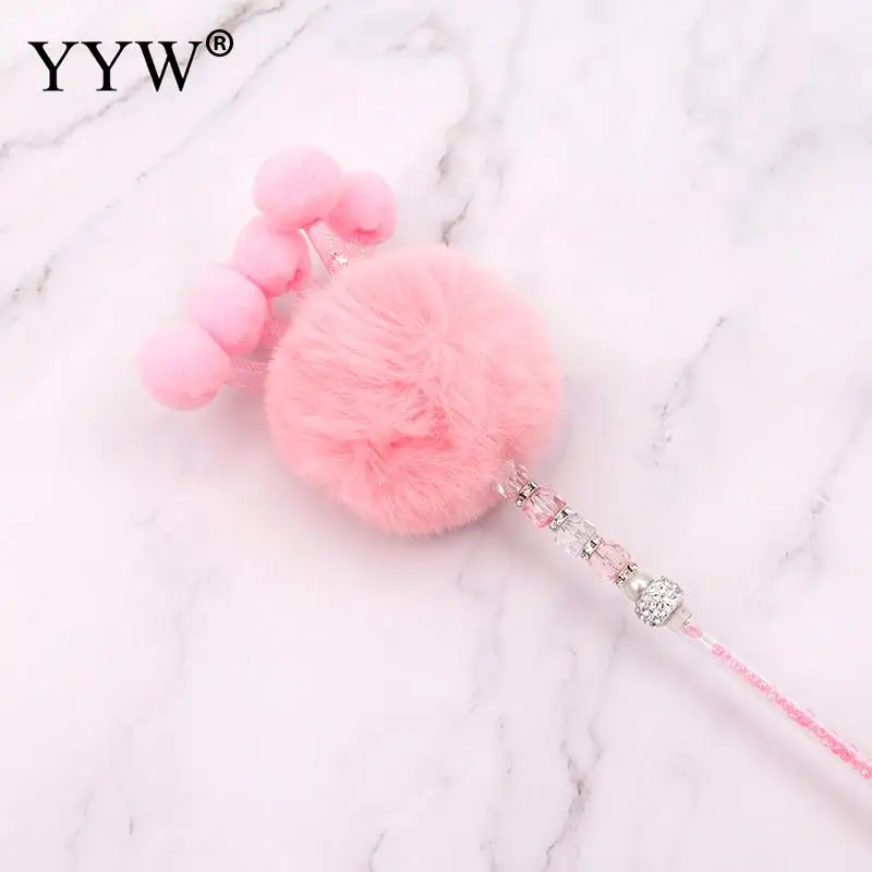 6 Teaser Funny Cat Toy Kitten Plush Soft Rod Cat Wand Cat Toys For Cats Pet Toy Interactive Stick Cute Pet Cat Products Free Ship - Цвет: 6