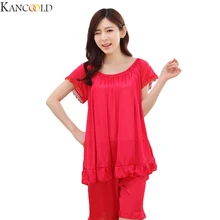 KANCOOLD Новая модная женская Удобная Пижама с коротким рукавом, простая Пижама высокого качества, домашние наборы