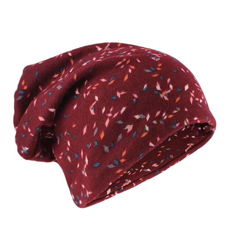 HLEISXI новые модные женские шапочки Skullies весна осень теплая шапка шарф два использования Повседневная теплая девушка Gorras уличная Женская кость - Цвет: Красный