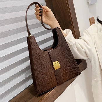 

New Design Women Handbags Pu Leather Shoulder Bag Fashion Alligator Purse Top Handle Tote Bag Quality Designer Bag tote sac a m