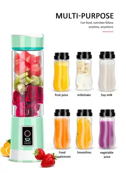 

500ml 6 Blades Mini Portable Electric Fruit Juicer USB Rechargeable Smoothie Maker Blender Machine Sports Bottle Juicing Cup