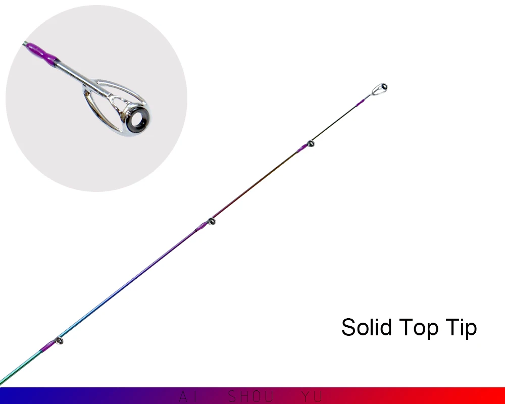 AI-SHOUYU Ультралегкая удочка, Ультралегкая, мощная форель, спиннинговая удочка, цельный наконечник 1,68 м 1,8 м, быстрая 1-8 г, 2-6lb литье из углеродистой стали