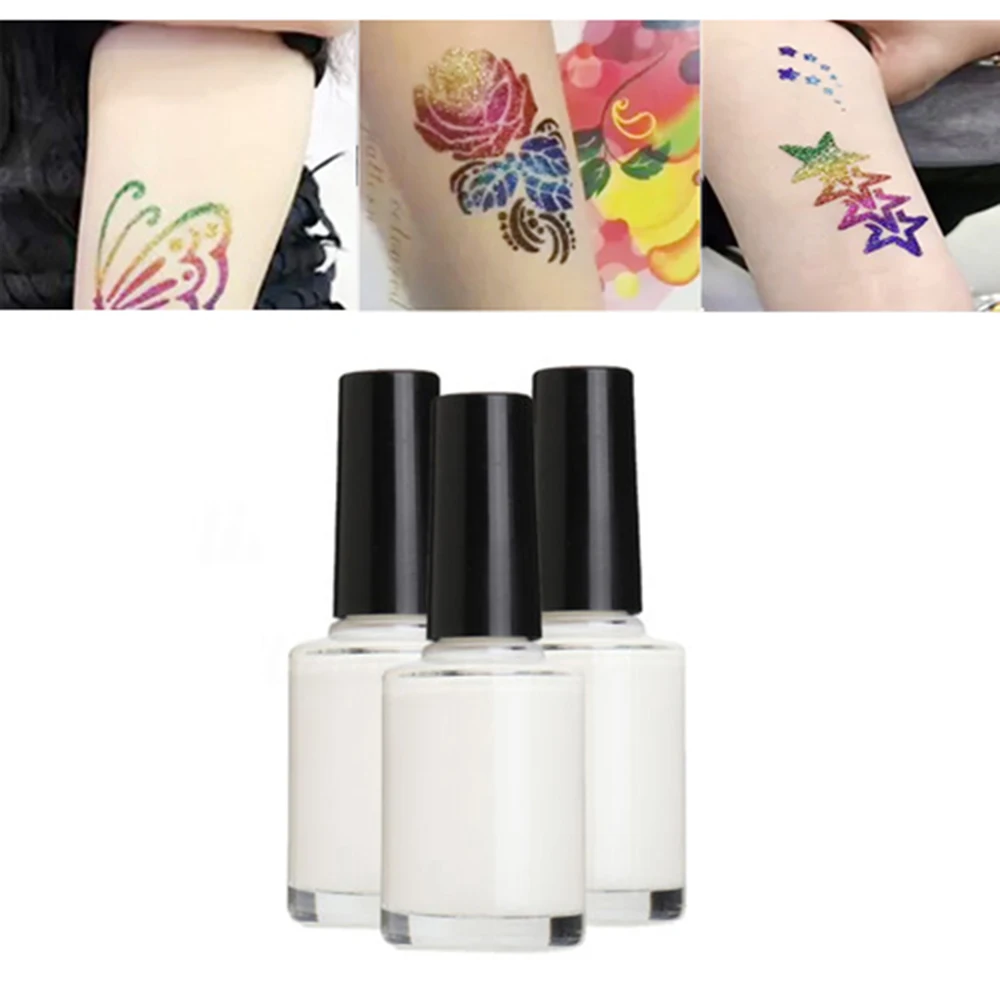 

3/2/1PCS Flash Powder Tattoo Glue One-time Glitter Powder Tattoo white Gel Waterproof White Tattoo Inks Body Makeup Tools TSLM1