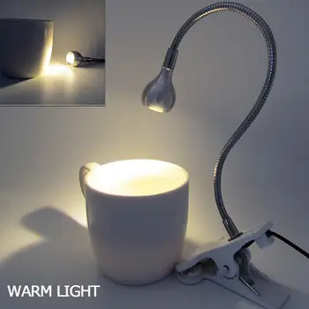 

LED Desk Lamp With Clip 3W DC 5V USB Flexible LED Stand Clip Reading Light Clip-on Beside Bed Table Desk Lamp Book Light